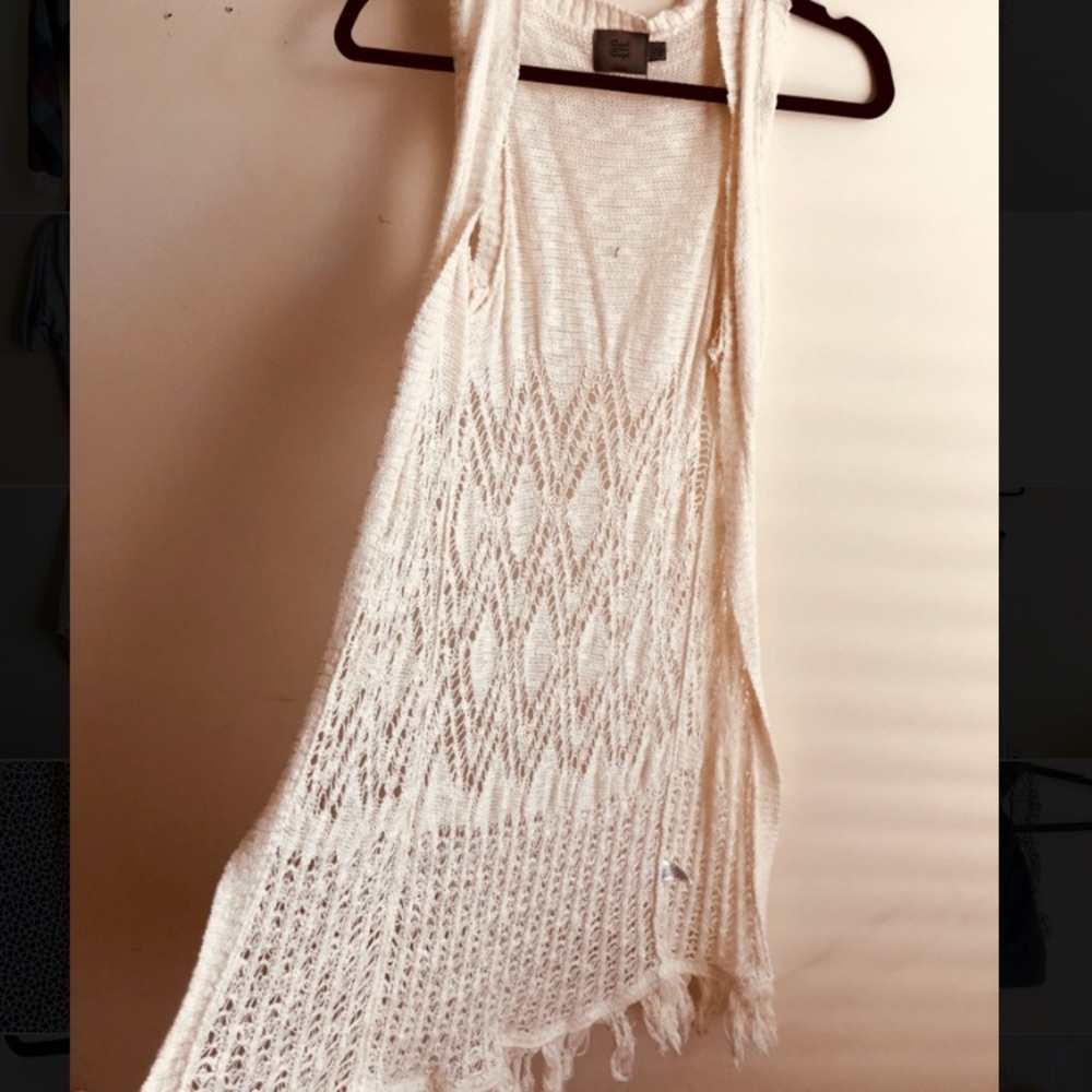 Crochet kimono tank